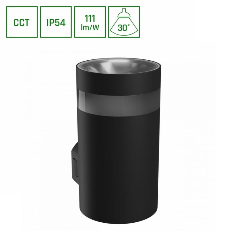 Oprawa elewacyjna TORRE RING 9W CCT 1000lm IP54 okrągła czarna Spectrum informacje.jpg