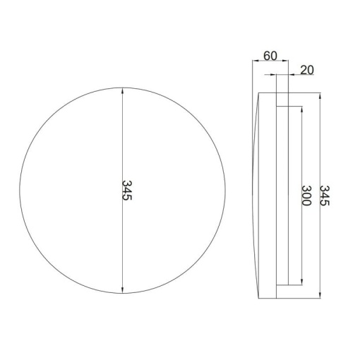 Plafoniera TULA LED 24W b. neutralna 4000K 21680lm Ø350mm 120° IP44 czarna GTV wymiary.jpg