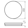 Plafoniera LED BENO ECO 40W CCT 4050lm biała Φ400mm KANLUX 38386 wymiary.jpg