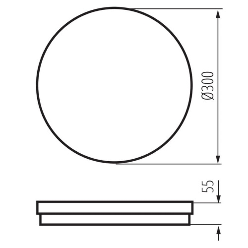 Plafoniera LED BENO ECO 30W CCT 3150lm biała Φ300mm IP65 KANLUX 38384 wymiary.jpg