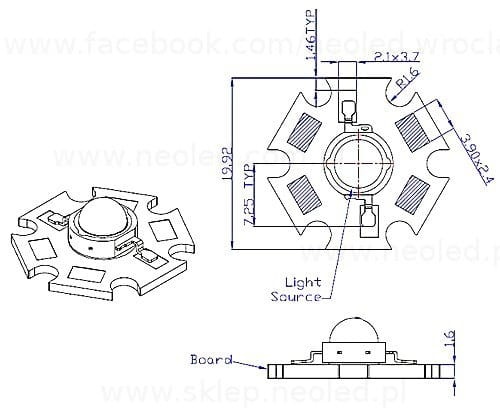 led_helio_star_rysunek_wymiarowy