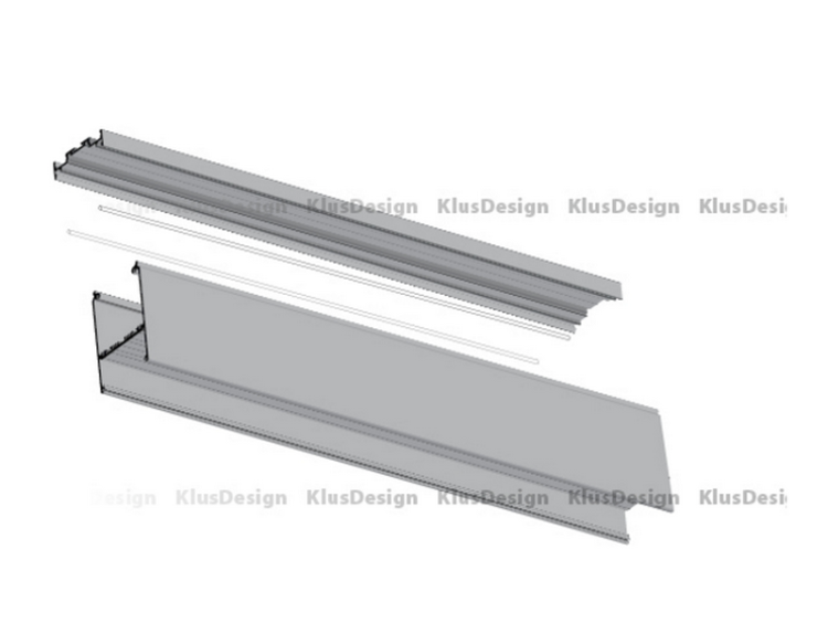 Profil DES do budowy opraw LED, klosz mleczny