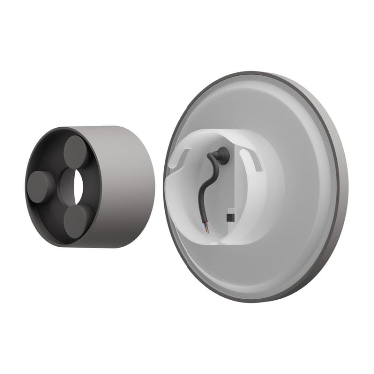 Oprawa elewacyjna LED PIATTA 9W CCT 1125lm szara IP44 Spectrum montaż.jpg