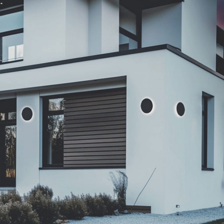 Oprawa elewacyjna LED PIATTA 9W CCT 1125lm czarna IP44 Spectrum aranżacja.jpg