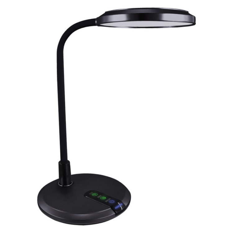 Lampka biurkowa PLATON 6.5W CCT 510lm ściemnialna IP20 czarna STRÜHM podświetlony panel.jpg