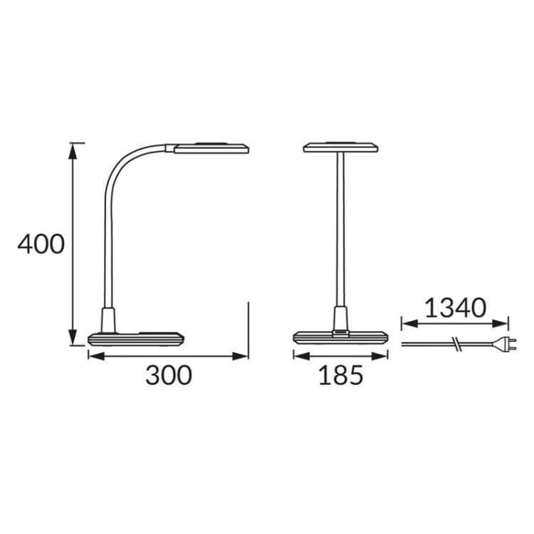 Lampka biurkowa PLATON 6.5W CCT 510lm ściemnialna IP20 srebrna STRÜHM wymiary.jpg