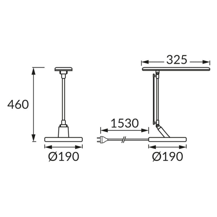 Lampka biurkowa RAMZES 7.5W CCT 420lm srebrna 90° IP20 ściemnialna STRÜHM wymiary.jpg