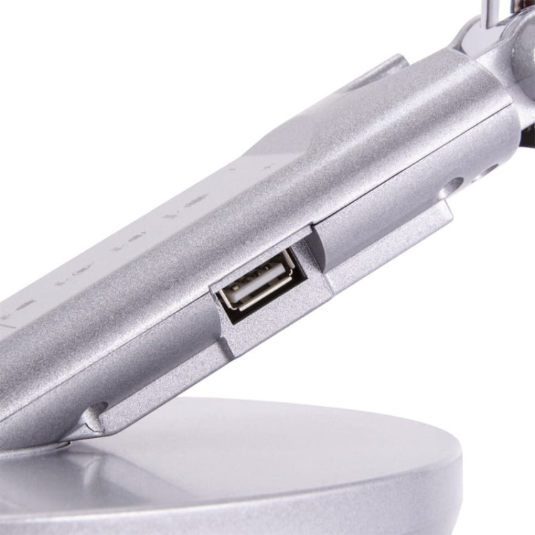 Lampka biurkowa RAMZES 7.5W CCT 420lm srebrna 90° IP20 ściemnialna STRÜHM wejście USB-A.jpg