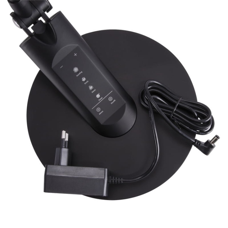 Lampka biurkowa RAMZES 7.5W CCT 420lm czarna 90° IP20 ściemnialna STRÜHM zasilanie.jpg