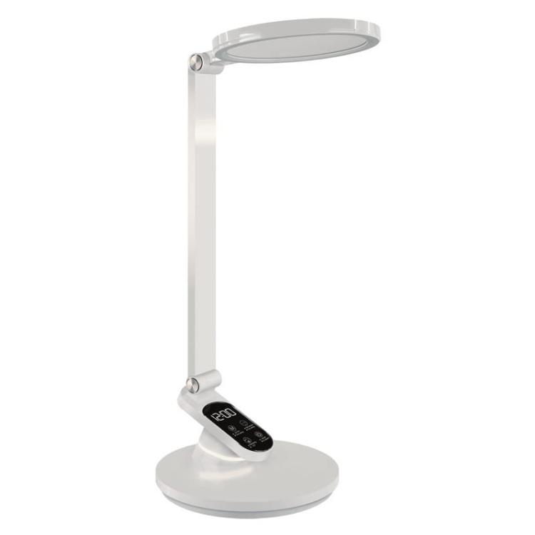 Lampka biurkowa RAGAS 9W CCT 560lm biała 120° IP20 ściemnialna STRÜHM zaświecona.jpg