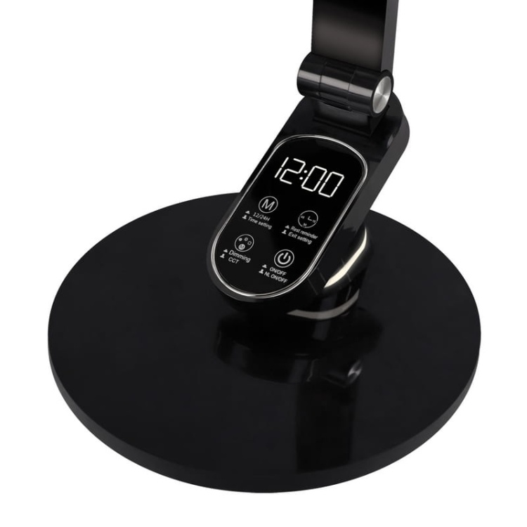 Lampka biurkowa RAGAS 9W CCT 560lm czarna 120° IP20 ściemnialna STRÜHM światło panelu.jpg