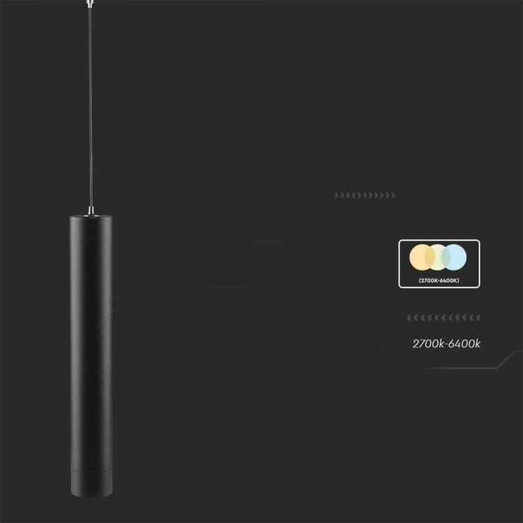 Oprawa Projektor Szynosystem SMART 48V V-TAC 8W LED CCT 30st SMART WiFi TRACKLIGHT Czarna VT-908D 2700K-6400K 700lm 3 Lata Gwarancji
