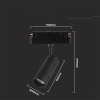 Oprawa Projektor Szynosystem SMART 48V V-TAC 8W LED CCT 27st SMART WiFi TRACKLIGHT Czarna VT-908D 2700K-6400K 700lm 3 Lata Gwarancji