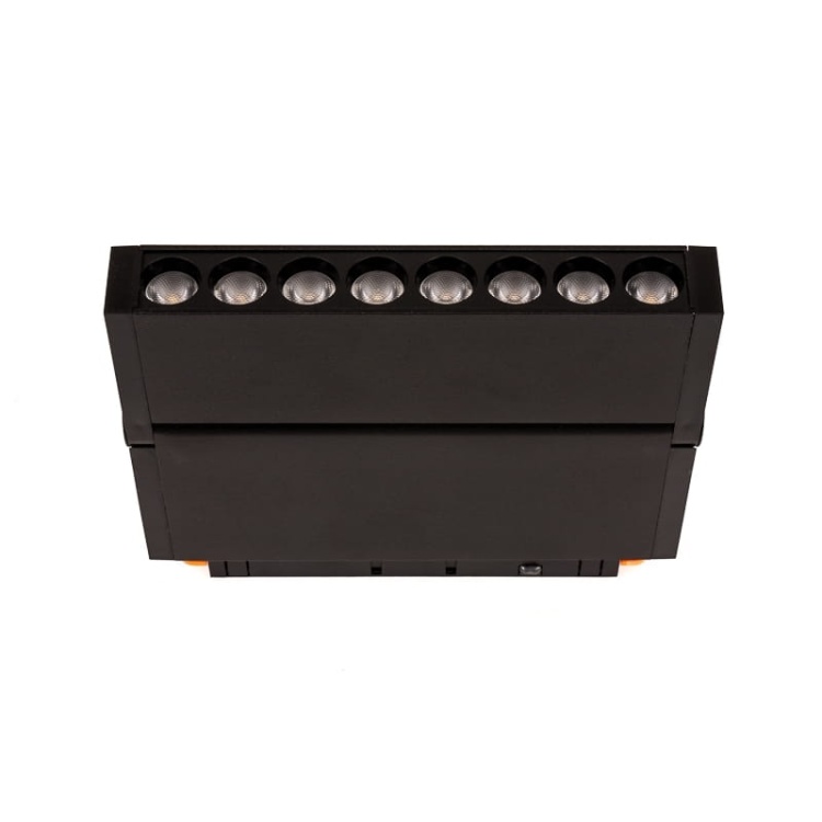 Reflektor LED VT-3610 10W CCT 900lm do oświetlenia szynowego SMART 48V sterowane WiFi 162mm czarny V-TAC zbliżenie.jpg