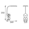 Lampka biurkowa BINAR 7W CCT 560lm biała 120° IP20 ściemnialna STRÜHM wymiary.jpg