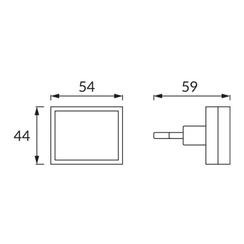 Lampka do gniazdka 230V OLO LED 0.7W 6500K 28lm STRÜHM wymiary.jpg