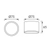 Oprawa natynkowa ROLEN LED 3W 4100K 240lm ∅75mm biała IP20 STRÜHM wymiary.jpg