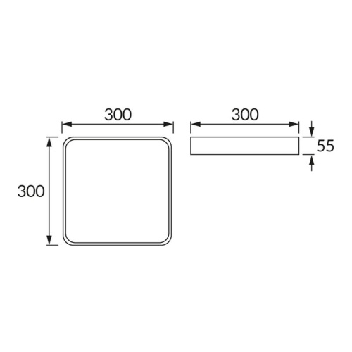 Plafoniera LED TOTEM D 16W 4000K 1490lm 300mm czarna IP20 STRÜHM wymiary.jpg