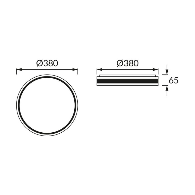 Plafoniera AURELIA LED C 24W 380mm 1560lm b. neutralny IP44 okrągła biało-czarna STRÜHM wymiary.jpg