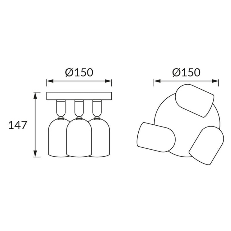 Spot 3-punktowy BOGNA 3xGU10 3x20W czarny STRÜHM wymiary.jpg