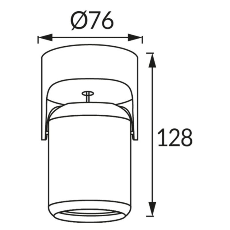 Spot 1-punktowy DOMEN GU10 35W biały STRÜHM wymiary.jpg