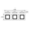 Spot 3-punktowy LIPSK LED 3x5W 4200K 3x300lm 430mm chromowo-czarny STRÜHM wymiary.jpg