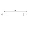 Żarówka LED Philips CorePro LEDlinear 7.2-60W R7S 118mm 830 biała ciepła 3000K 810lm PHILIPS wymiary.jpg