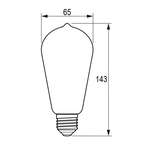 Żarówka MAS VLE LEDbulb D 4-25W E27 818 ST64 GOLDSP G 250lm 1800K ściemnialna PHILIPS wymiary.jpg