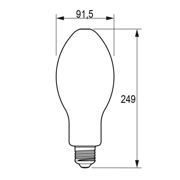 Żarówka LED TForce CorePro LED HPL 36W E27 840 FR 6000lm 4000K Philips wymiary.jpg