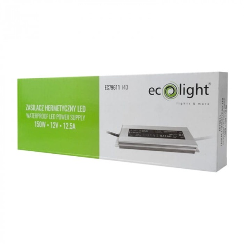 Zasilacz hermetyczny do LED 12VDC 150W IP67 EC79611 Ecolight