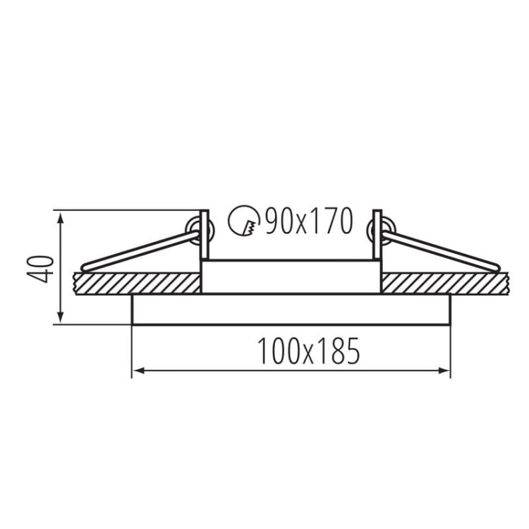 Pierścień oprawy punktowej ARET DTL Gx5,3 GU10 podwójny czarny Kanlux 38368 wymiary.jpg