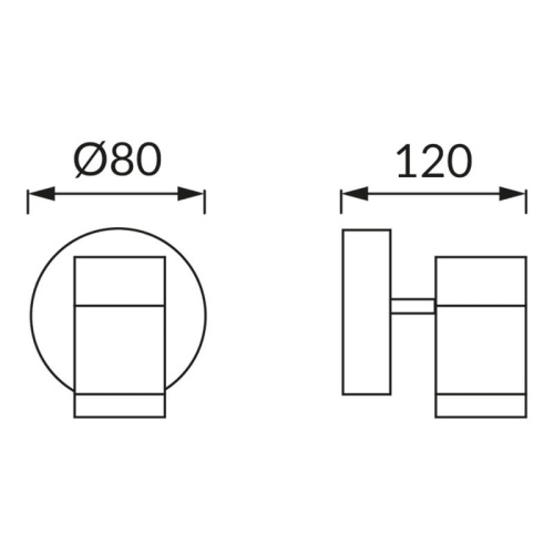 Spot 1-punktowy OLAF GU10 35W chrom-matowy chrom IP20 STRÜHM wymiary.jpg