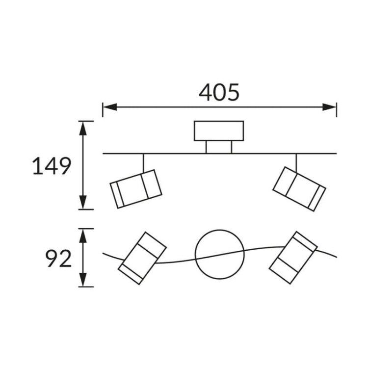 Spot 2-punktowy OLAF GU10 2x35W chrom-matowy chrom IP20 STRÜHM wymiary'.jpg