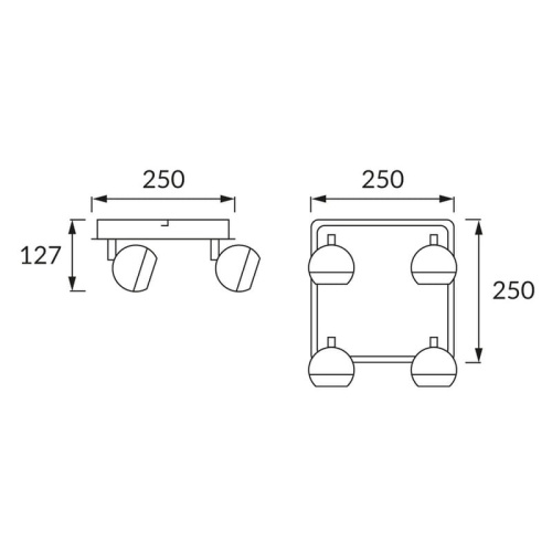 Spot 4-punktowy KOMBI 4xGU10 4x35W czarno-biały STRÜHM wymiary.jpg