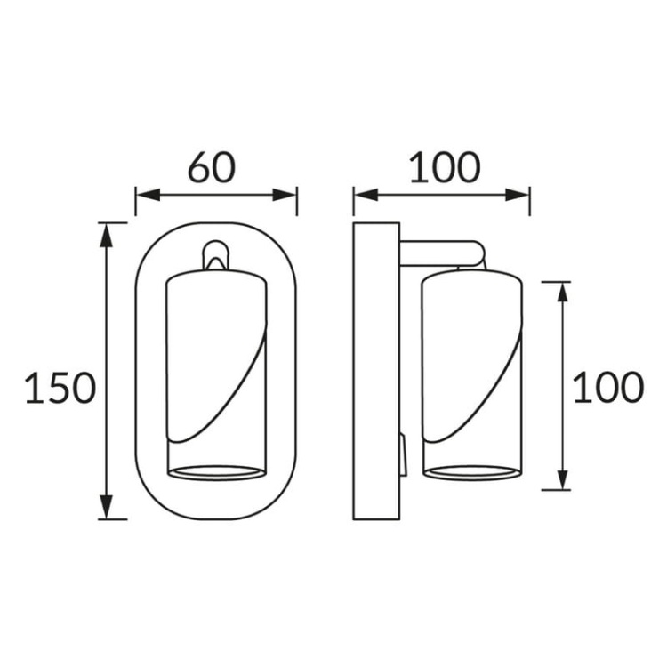 Spot 1-punktowy ZEBRA WLL GU10 35W czarno-biały STRÜHM wymiary.jpg