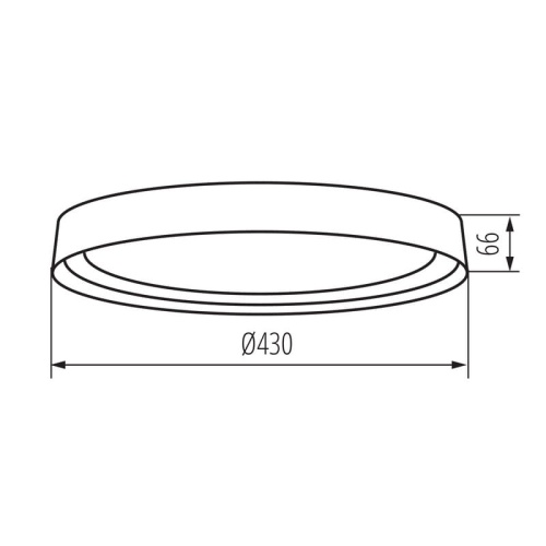 Plafoniera NIFU LED 17,8W 4000K 1450lm ∅430mm biała IP20 Kanlux 37318 wymiary