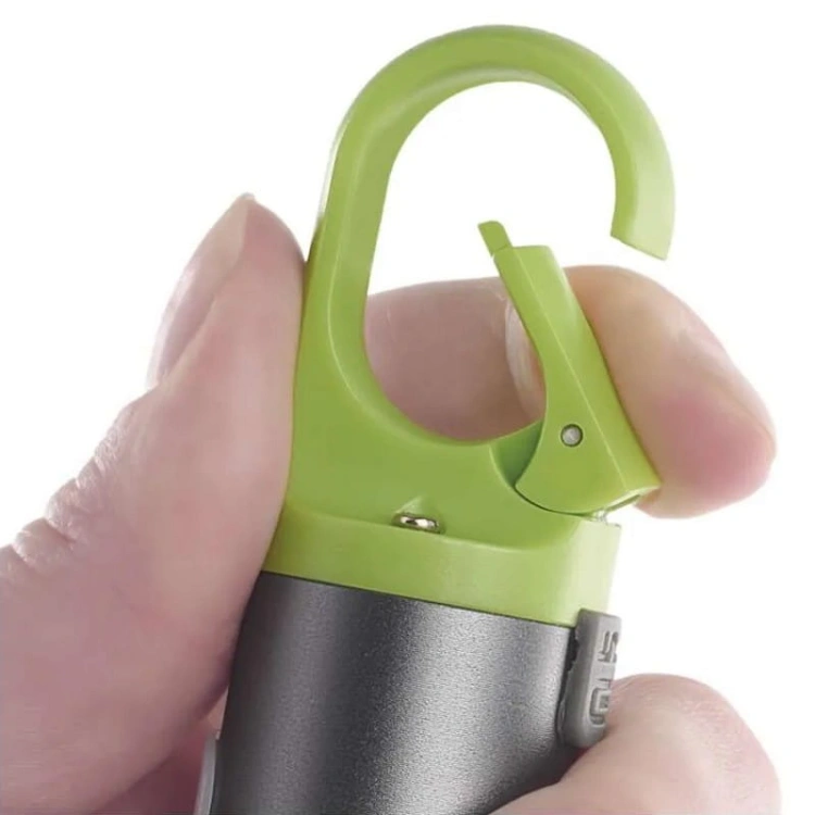 Latarka ładowalna LED 600lm 1200mAh metalowa IP44 szaro-zielona Emos P3118 karabinczyk.jpg