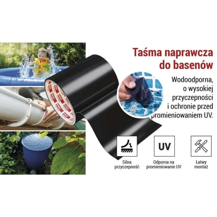 Taśma naprawcza samoprzylepna do basenów 1m x 100mm czarna Emos F6110 informacje.jpg