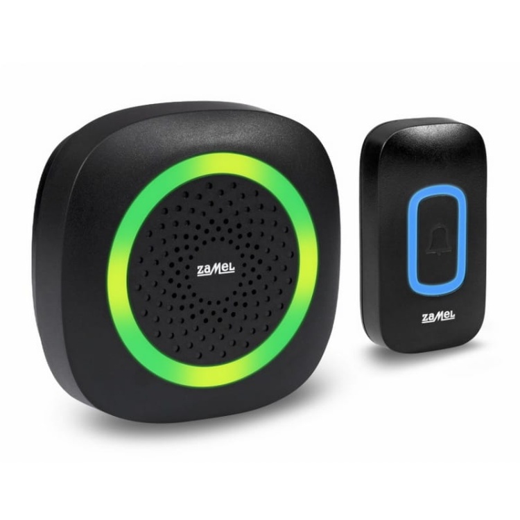 Dzwonek bezprzewodowy bateryjny z przyciskiem bezbateryjnym DANCE II ZAMEL ST-420B.jpg