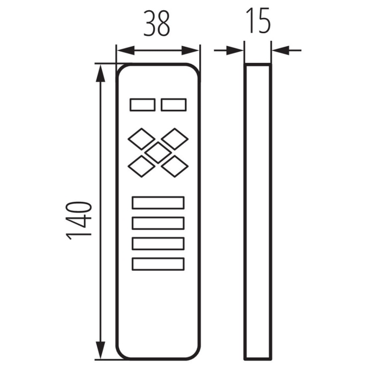 Pilot do taśm LED REMOTE 4 MONO/CCT-B Kanlux 22136 wymiary.jpg