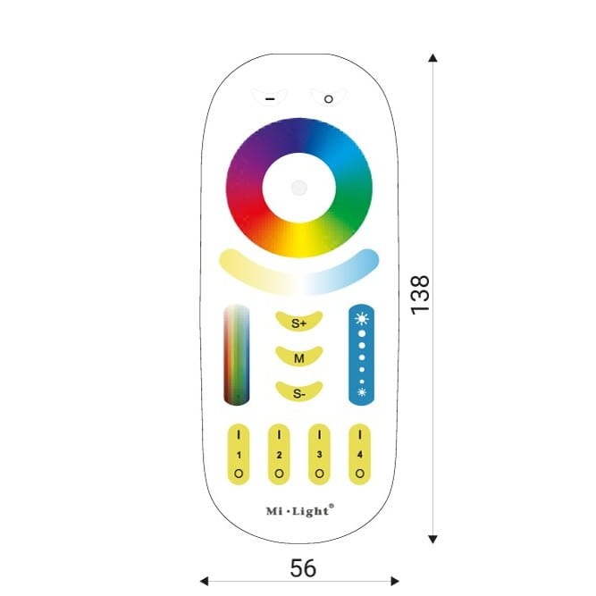 Pilot FUT092 4-strefowy RGB + CCT do kontrolerów MiBoxer