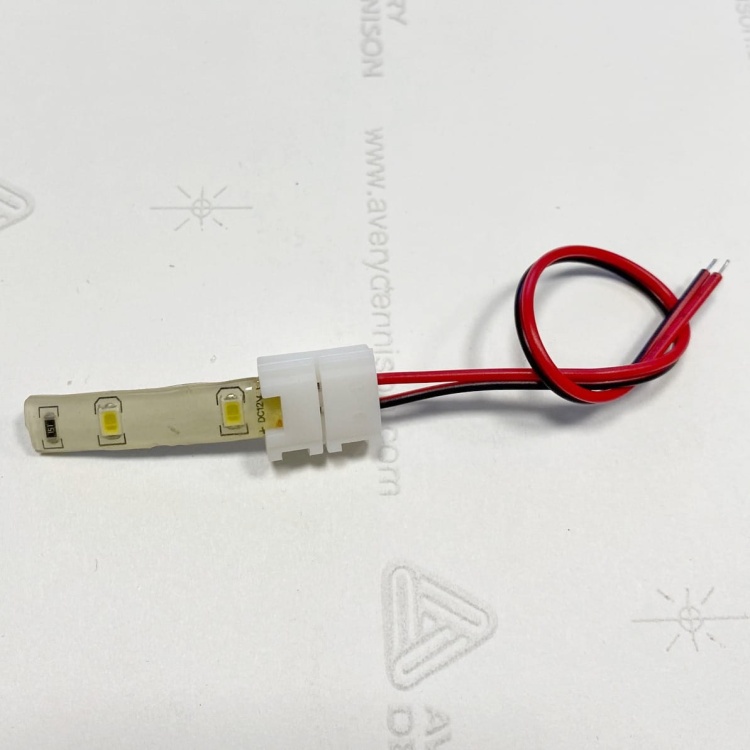 Złączka MONO 8mm jednostronna z przewodem do taśm LED w silikonie IP63