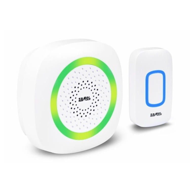 Dzwonek bezprzewodowy bateryjny DANCE II biały Zamel ST-420W.jpg
