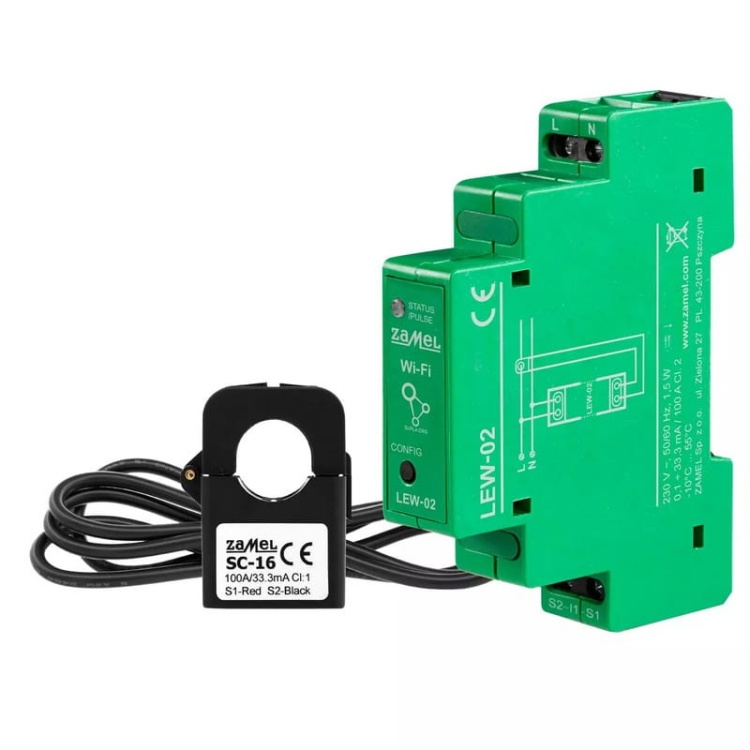 Monitor energii elektrycznej 1-fazowy 100A WiFi Zamel LEW-02.jpg