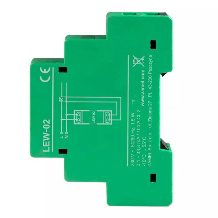 Monitor energii elektrycznej 1F 100A WiFi Zamel LEW-02 bok.jpg