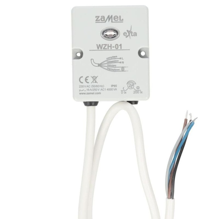Wyłącznik zmierzchowy natynkowy z sondą 230V IP65 Zamel WZH-01 front.jpg