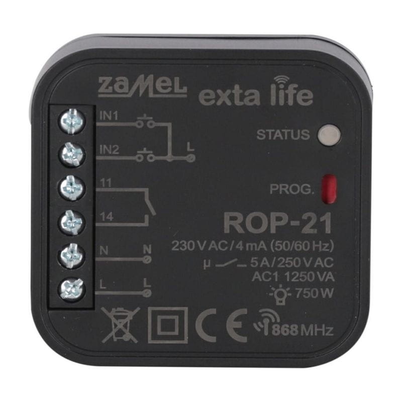 Radiowy odbiornik dopuszkowy 1-kanałowy dwukierunkowy Zamel ROP-21 front.jpg