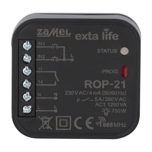 Radiowy odbiornik dopuszkowy 1-kanałowy dwukierunkowy Zamel ROP-21 front.jpg