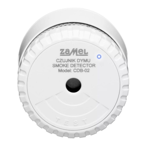 Czujnik dymu z wbudowaną baterią Zamel CDB-02 front.jpg