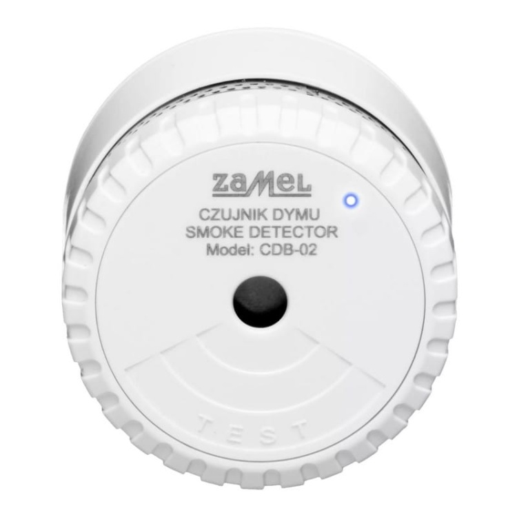 Czujnik dymu z wbudowaną baterią Zamel CDB-02 front.jpg